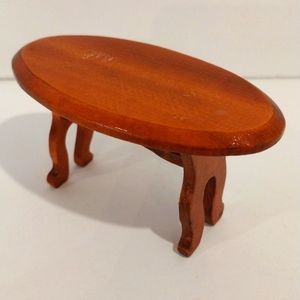 Vintage wood dollhouse table miniture